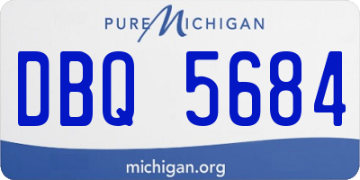 MI license plate DBQ5684