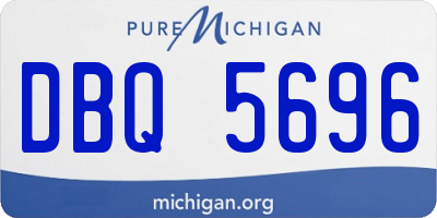MI license plate DBQ5696