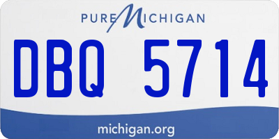 MI license plate DBQ5714