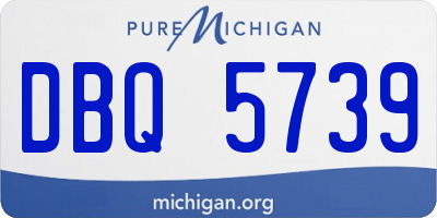MI license plate DBQ5739