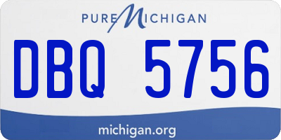 MI license plate DBQ5756