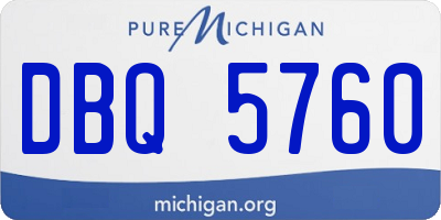 MI license plate DBQ5760