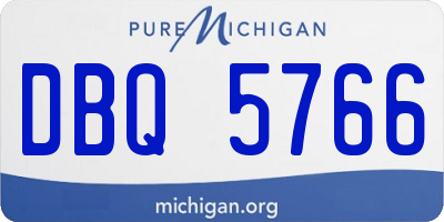 MI license plate DBQ5766