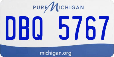 MI license plate DBQ5767