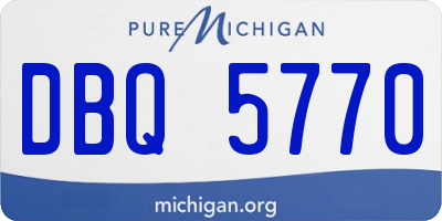 MI license plate DBQ5770