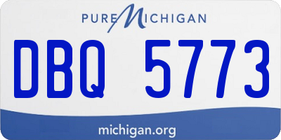MI license plate DBQ5773