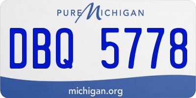 MI license plate DBQ5778