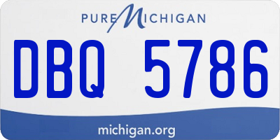 MI license plate DBQ5786
