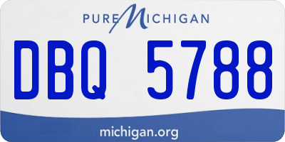MI license plate DBQ5788