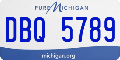 MI license plate DBQ5789