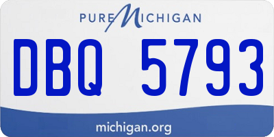 MI license plate DBQ5793