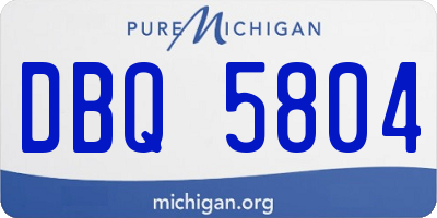 MI license plate DBQ5804