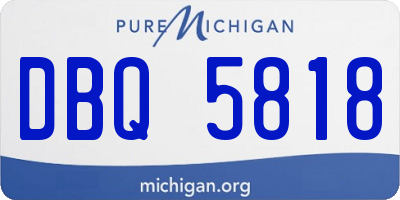 MI license plate DBQ5818