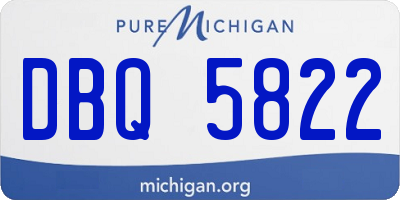 MI license plate DBQ5822