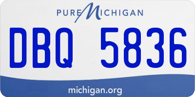 MI license plate DBQ5836