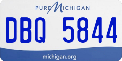 MI license plate DBQ5844