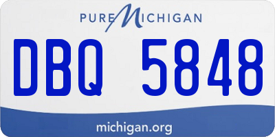 MI license plate DBQ5848