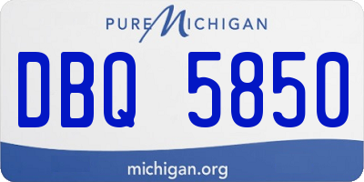 MI license plate DBQ5850