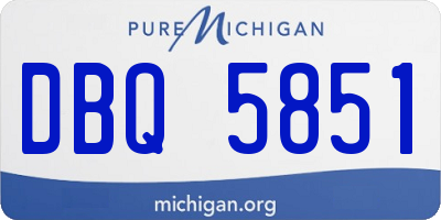 MI license plate DBQ5851