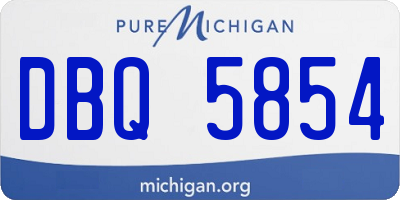 MI license plate DBQ5854