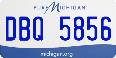 MI license plate DBQ5856