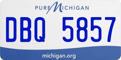 MI license plate DBQ5857