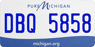 MI license plate DBQ5858