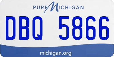 MI license plate DBQ5866