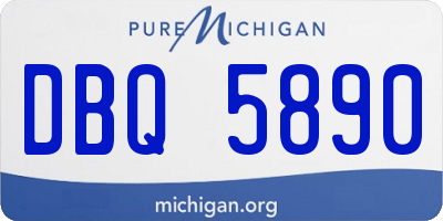 MI license plate DBQ5890
