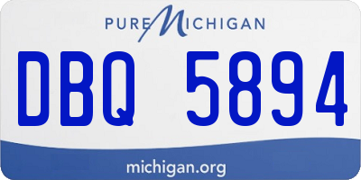 MI license plate DBQ5894