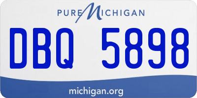 MI license plate DBQ5898