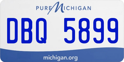 MI license plate DBQ5899