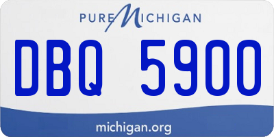 MI license plate DBQ5900