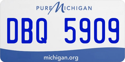 MI license plate DBQ5909
