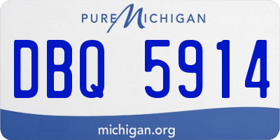 MI license plate DBQ5914