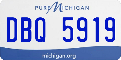 MI license plate DBQ5919