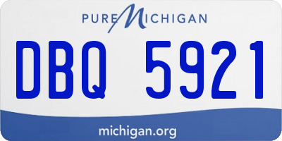 MI license plate DBQ5921