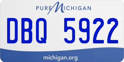 MI license plate DBQ5922