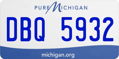 MI license plate DBQ5932