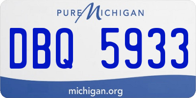 MI license plate DBQ5933