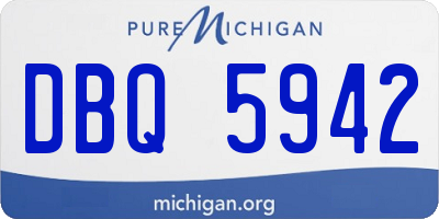 MI license plate DBQ5942