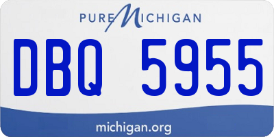MI license plate DBQ5955
