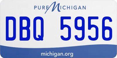 MI license plate DBQ5956