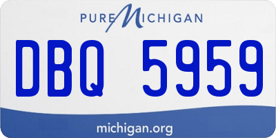 MI license plate DBQ5959