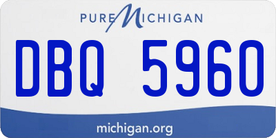MI license plate DBQ5960