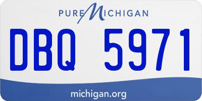 MI license plate DBQ5971