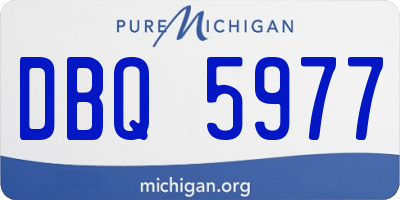 MI license plate DBQ5977