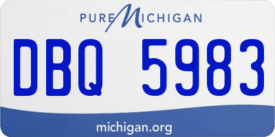 MI license plate DBQ5983
