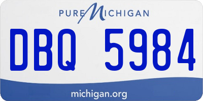 MI license plate DBQ5984