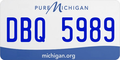 MI license plate DBQ5989